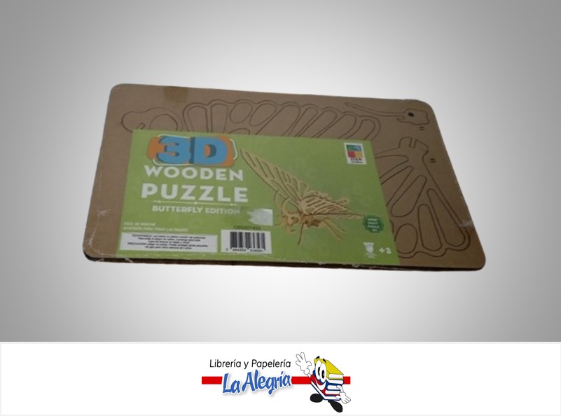 ROMPECABEZA 3D MARIPOSA MADERA MARCA FUUN
