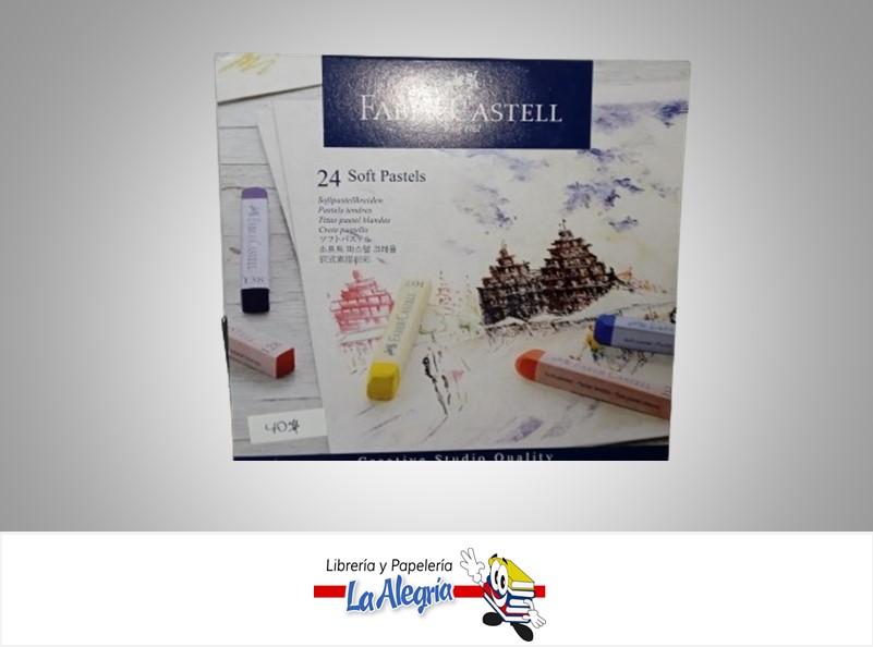 TIZA PASTEL BLANDA 128324; 24 COLORES MARCA FABER CASTELL