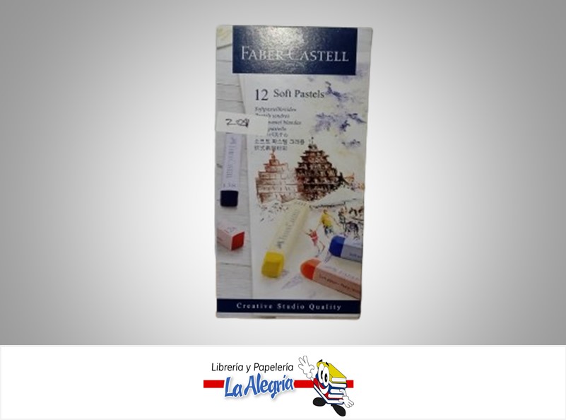 TIZA PASTEL BLANDA 128312; 12 COLORES MARCA FABER CASTELL