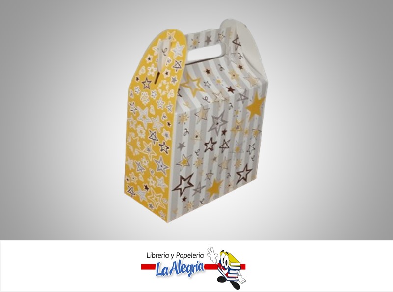 CAJA DE REGALO TREVI N°4 STELLA AMARILLO TIPO B 7.7X15.5X21CM MARCA PRESTO PACK