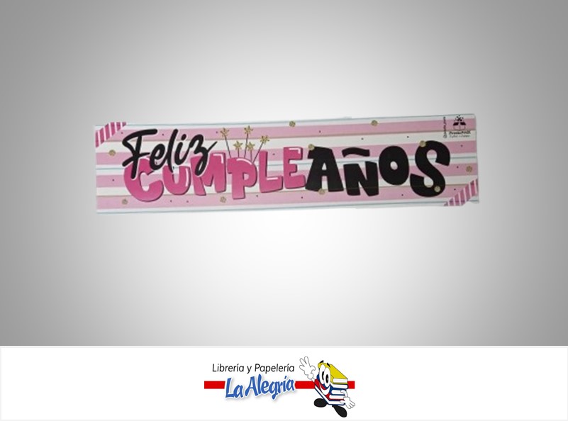 MARCADOR PAGINA FELIZ CUMPLEAÑOS 5X20CM FUCSIA MARCA PRESTOPACK
