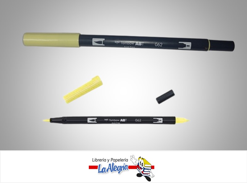 MARCADOR DOBLE PUNTA ABT 062 LIBRE DE ACIDO AMARILLO PALIDO UND MARCA TOMBOW