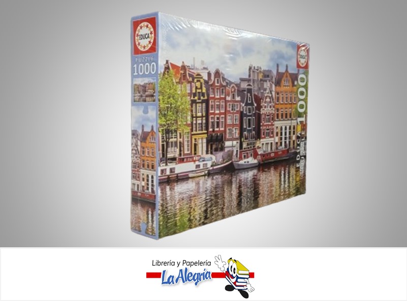 ROMPECABEZA CASA DANZANTES, AMSTERDAM 18458; 1000 PZ MARCA EDUCA