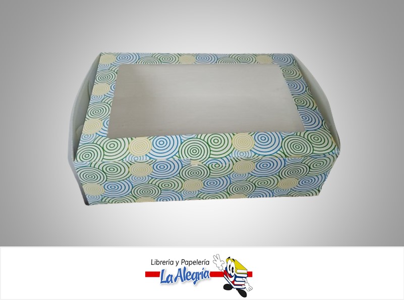 CAJA DE REGALO TOSCANA N°3 PSICHE CON VISOR TIPO C 7X15.5X18 CM CIRCULOS MARCA PRESTO PACK