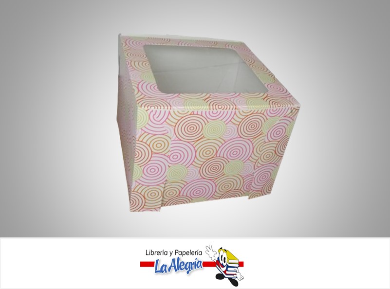 CAJA DE REGALO TOSCANA N°6 PSICHE CON VISOR TIPO A 14X18X18 CM CIRCULOS MARCA PRESTO PACK
