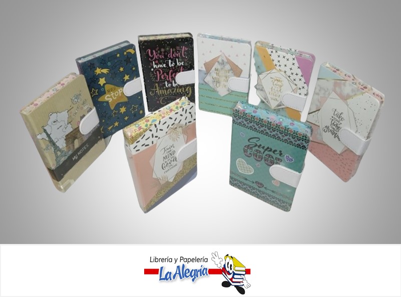 LIBRETA DE NOTA CON BROCHE MOTIVACIONAL N64K90016/18 10.3X14.4CM MARCA S/M