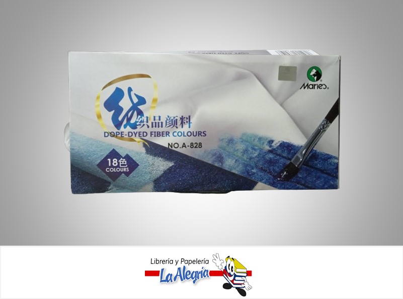 PINTURA PARA TELA CON PINCEL 12 ML 18 COLORES MARCA MARIES
