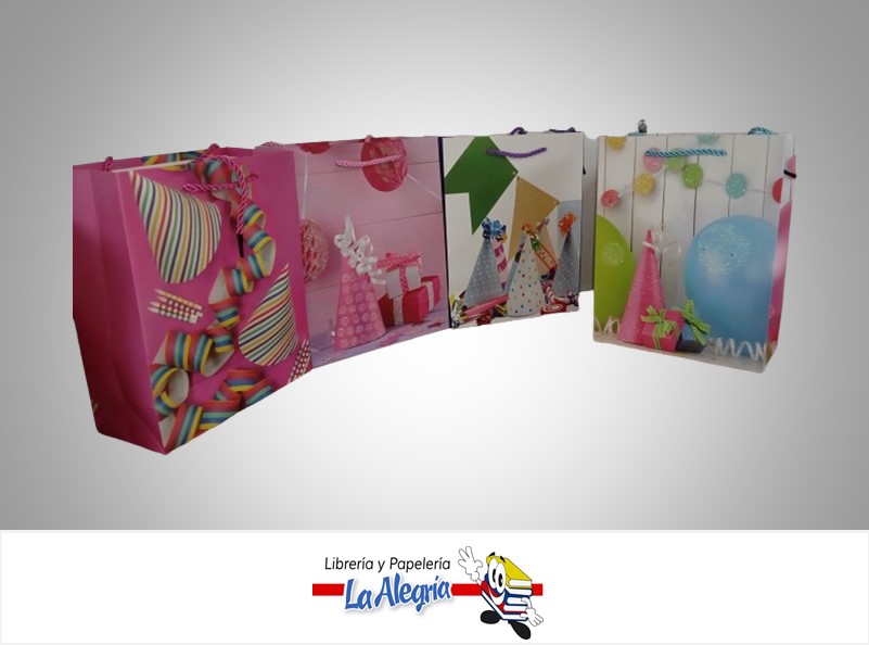 BOLSA DE REGALO FIESTA 2328S-4; 18X24CM  MARCA S/M