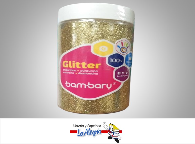 ESCARCHA 100 GR DORADO MARCA BAMBARY