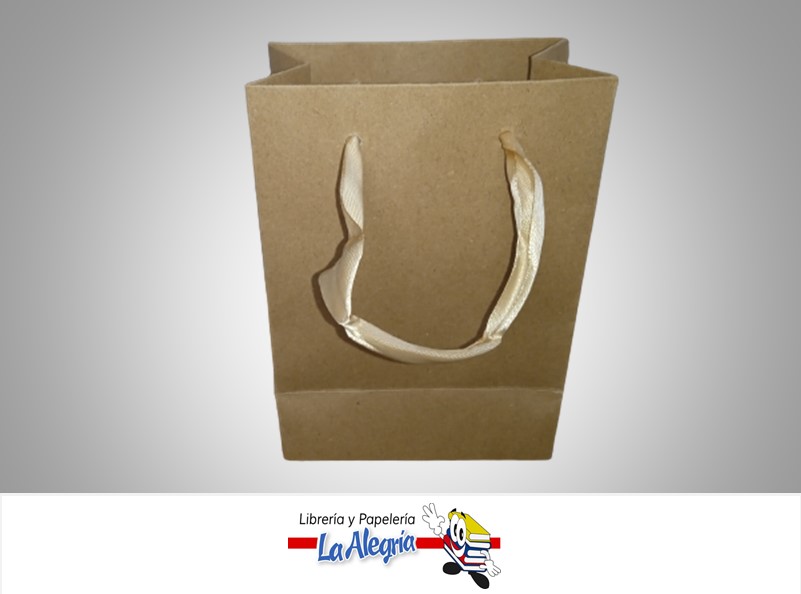 BOLSA DE REGALO KRAFT 26X32X10 CM NATURAL MARCA S/M