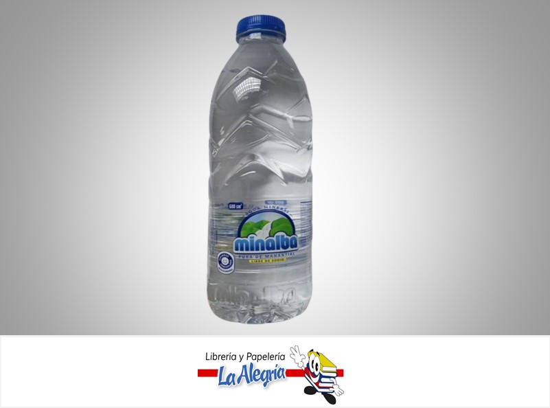 AGUA MINERAL 600 CM3 MARCA MINALBA