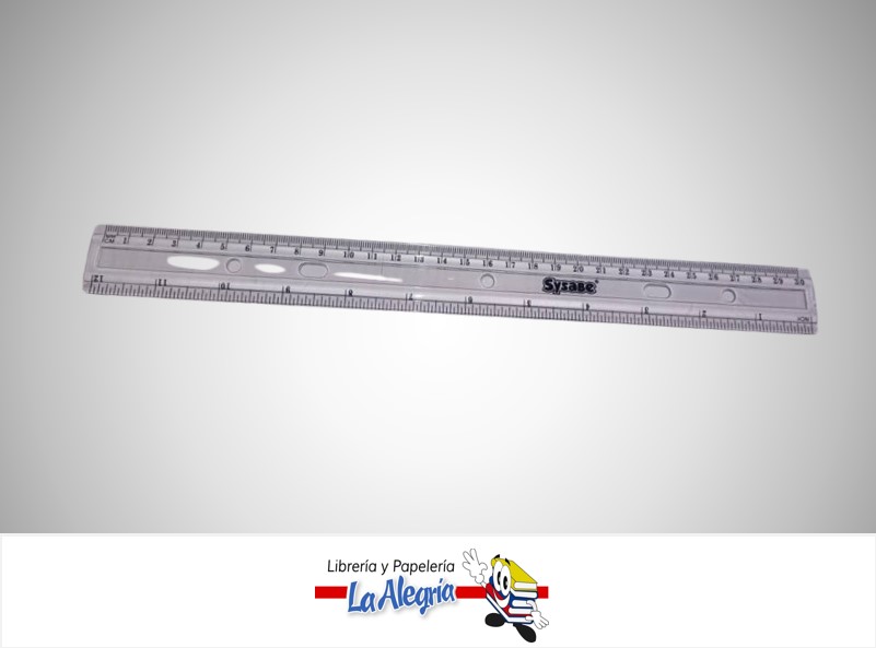 REGLA ACRILICA 30 CM UND MARCA SYSABE