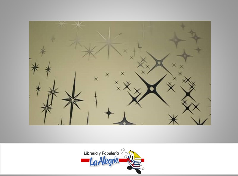 PAPEL COREANO ESTAMPADO ESTRELLAS 57X57 CM VERDE UND MARCA CRISVI