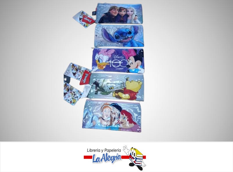 CARTUCHERA DE 1 BOLSILLO DISNEY 100 PARA NIÑA MARCA PRIMAVERA