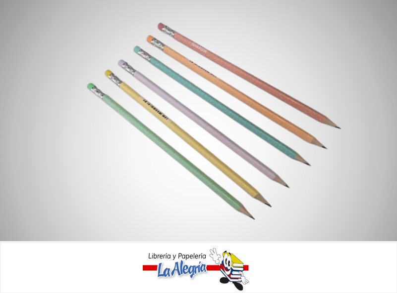 LAPIZ DE GRAFITO TRIANGULAR 92803 COLLAGE PASTEL STYLE HB UND MARCA KORES