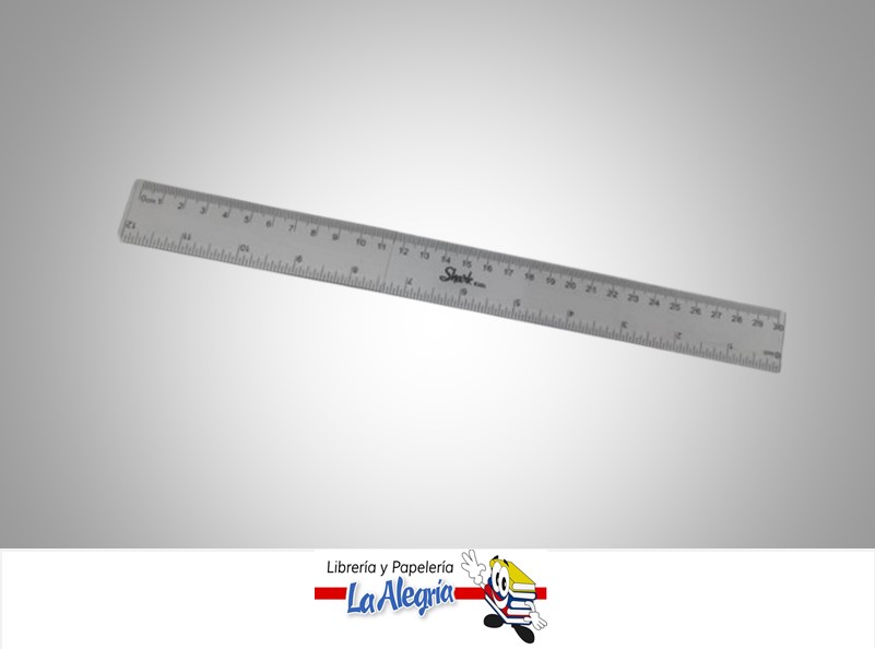 REGLA ESCOLAR PLASTICA 30CM Y 12" MARCA SHARK KIDS