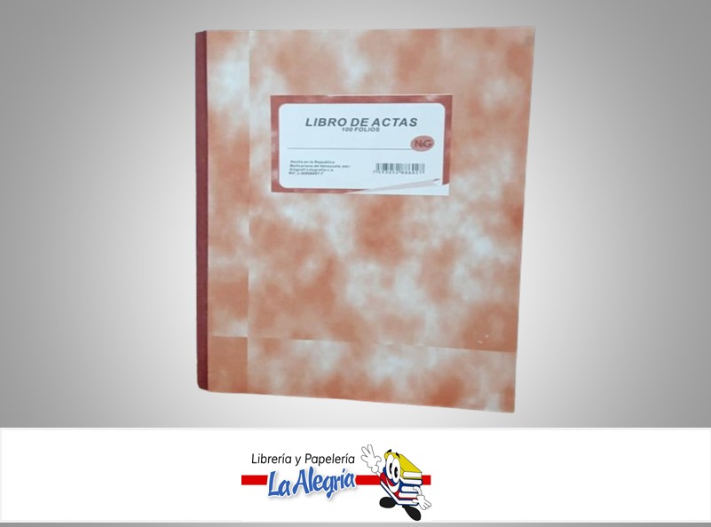 LIBRO DE ACTAS 100 FOLIOS MARCA N&G