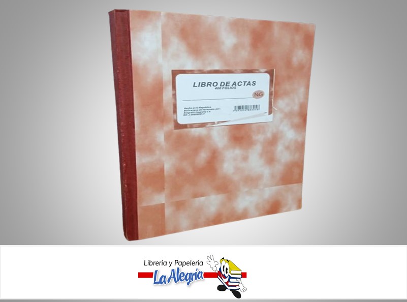 LIBRO DE ACTAS 400 FOLIOS MARCA N&G