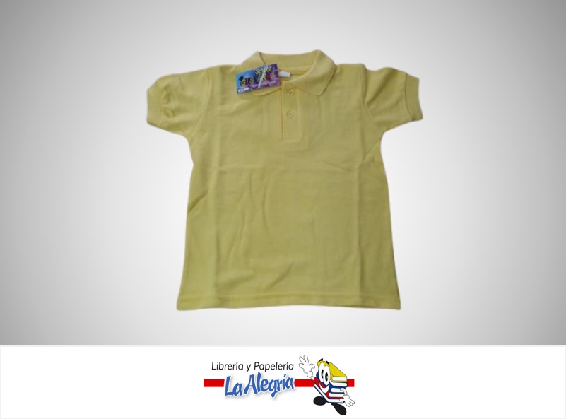 CHEMISE ESCOLAR TALLA 06 AMARILLA NIÑO UNIDAD MARCA GUSTARA