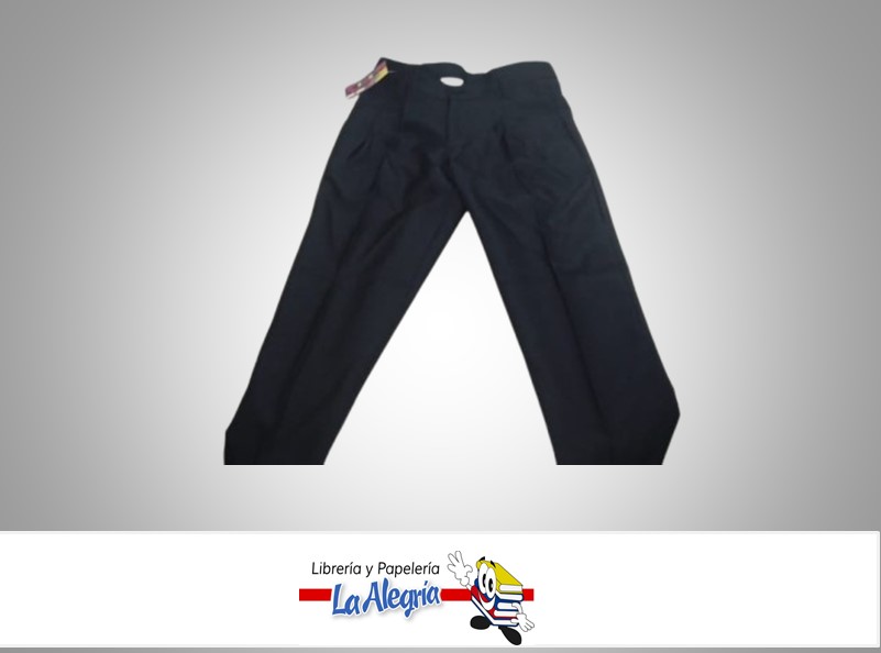 PANTALON ESCOLAR CLASICO TALLA 12 CABALLERO JUVENIL AZUL MARINO UND MARCA GUSTARA