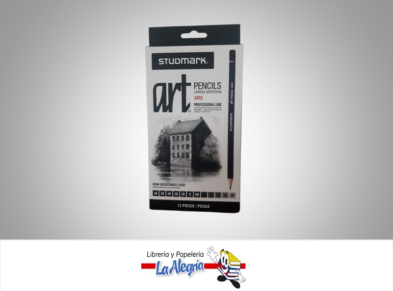LAPIZ GRADUADO ARTISTICOS B,H,HB,F LINEA PROFESIONAL 3410 CAJA 12 PZA MARCA STUDMARK