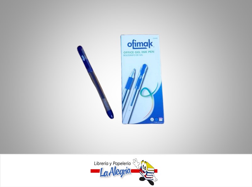 BOLIGRAFO AZUL OFFICE GEL 0.7MM BL468L MARCA OFIMAK