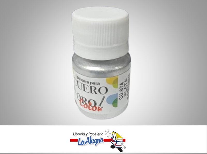 PINTURA PARA CUERO CU-674 30CC PLATA MARCA ORO COLOR
