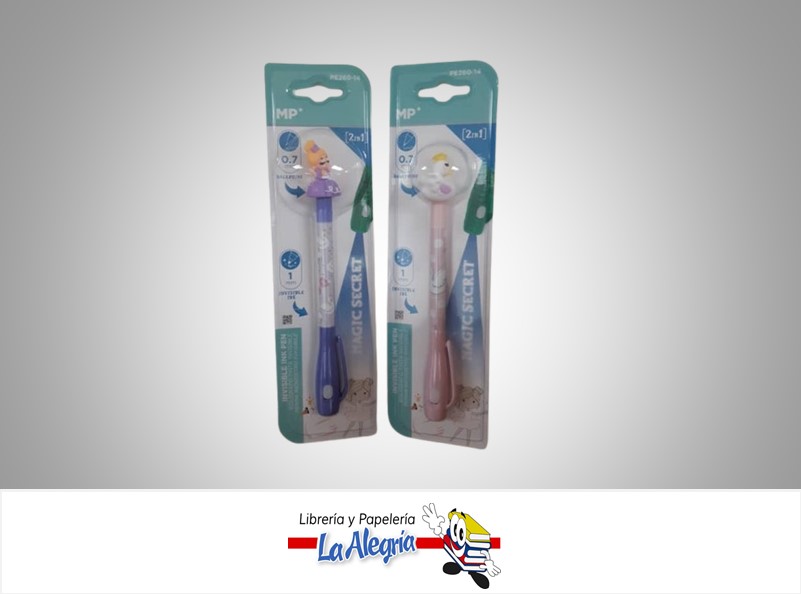 BOLIGRAFO TINTA INVISIBLE MAGIC SECRET 2 EN 1 PRINCESAS
