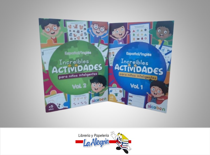 INCREIBLES ACTIVIDADES PARA NIÑOS INTELIGENTES ESPAÑOL/INGLES MARCA SICOBEN