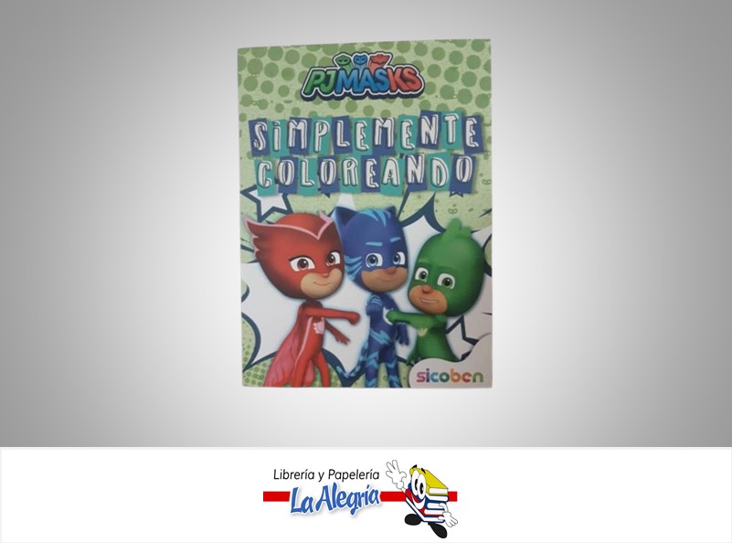 LIBRO PARA COLOREAR SIMPLEMENTE COLOREANDO PJ MASKS MARCA SICOBEN