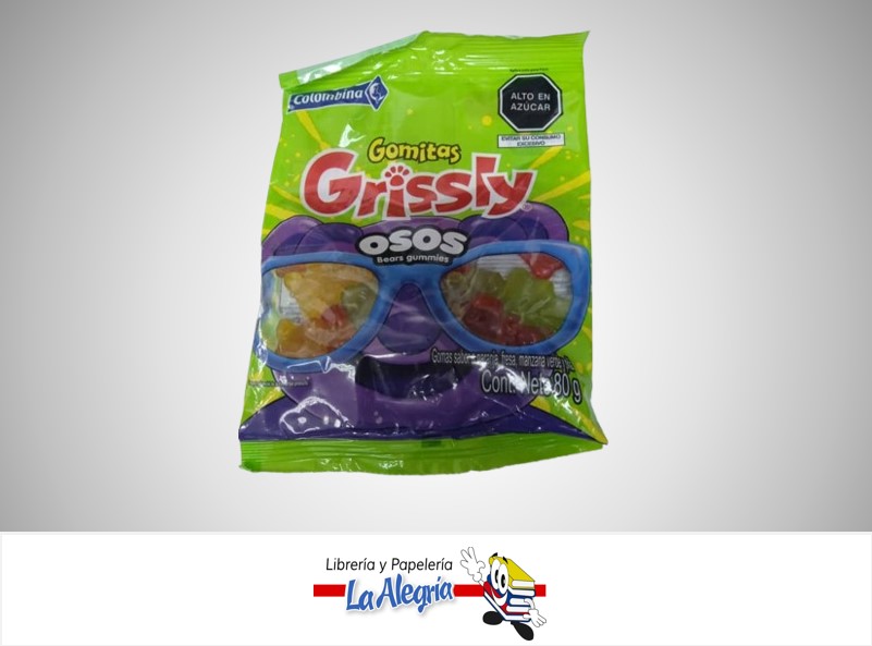 GOMITAS GRISSLY OSOS 80GR MARCA COLOMBINA