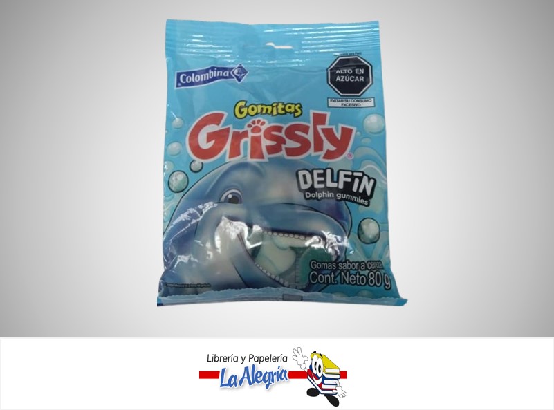GRISSLY GOMITAS DELFIN 80GR MARCA COLOMBINA