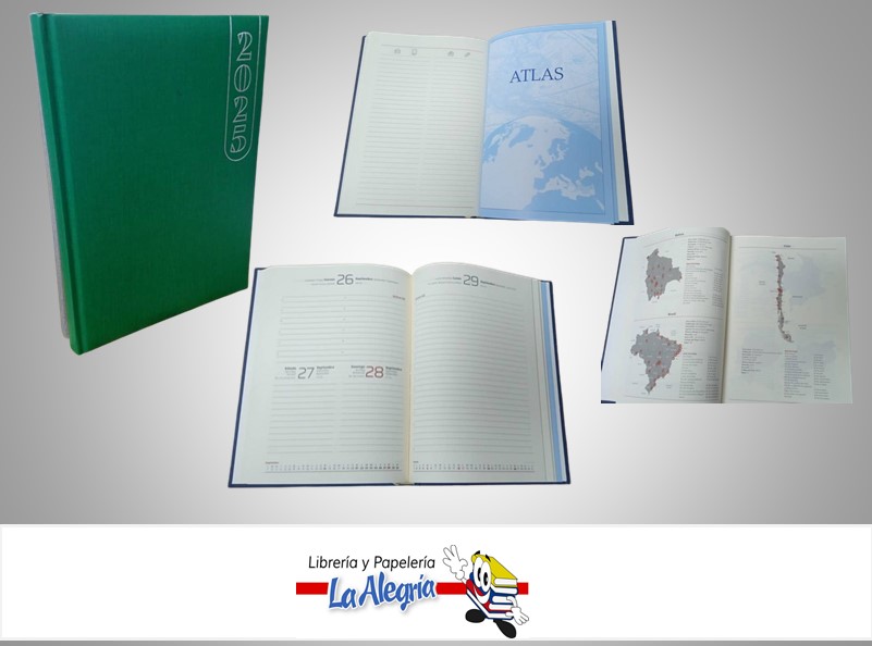 AGENDA 2025 DIARIA APRICA VERDE D23 MARCA ARTESCO