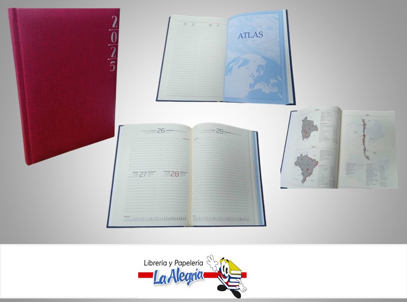 AGENDA 2025 DIARIA APRICA VINOTINTO D24 MARCA ARTESCO