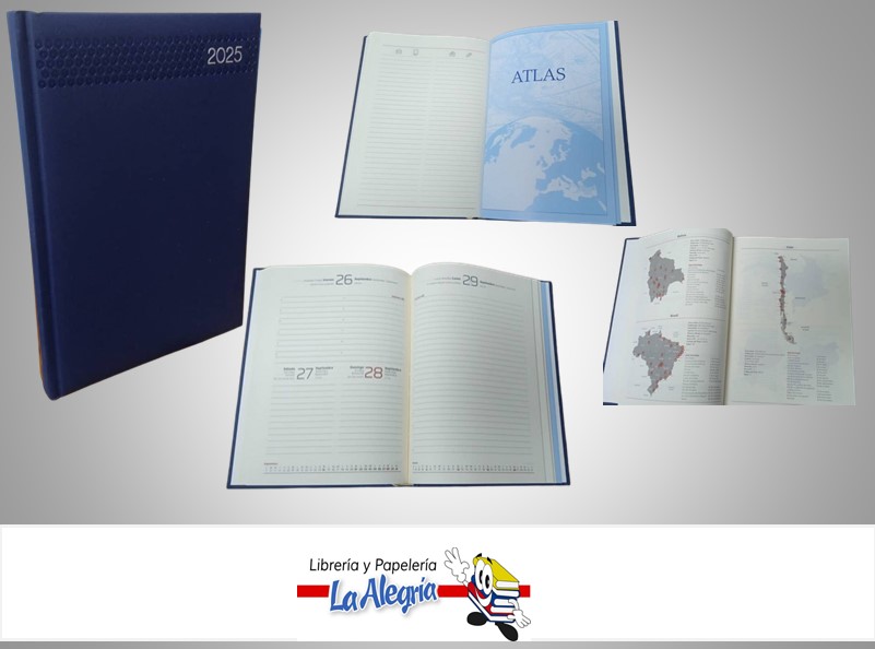 AGENDA 2025 DIARIA POSITANO AZUL MARINO C09 MARCA ARTESCO