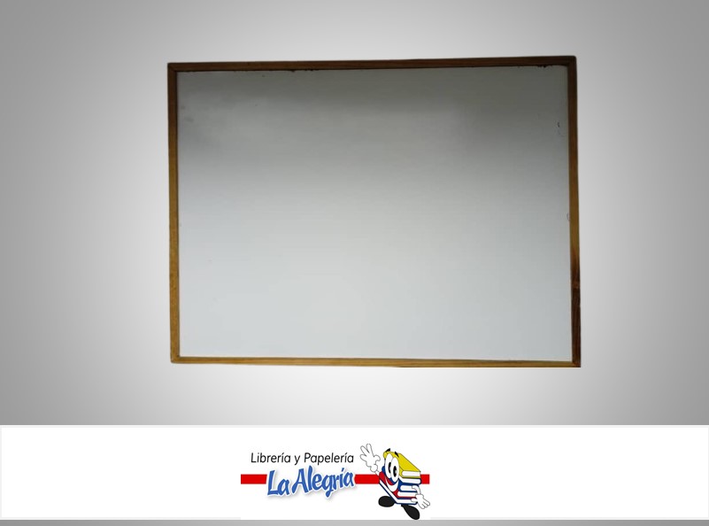 PIZARRA ACRILICA CON DETALLE MARCO MADERA 60X80CM MARCA S/M