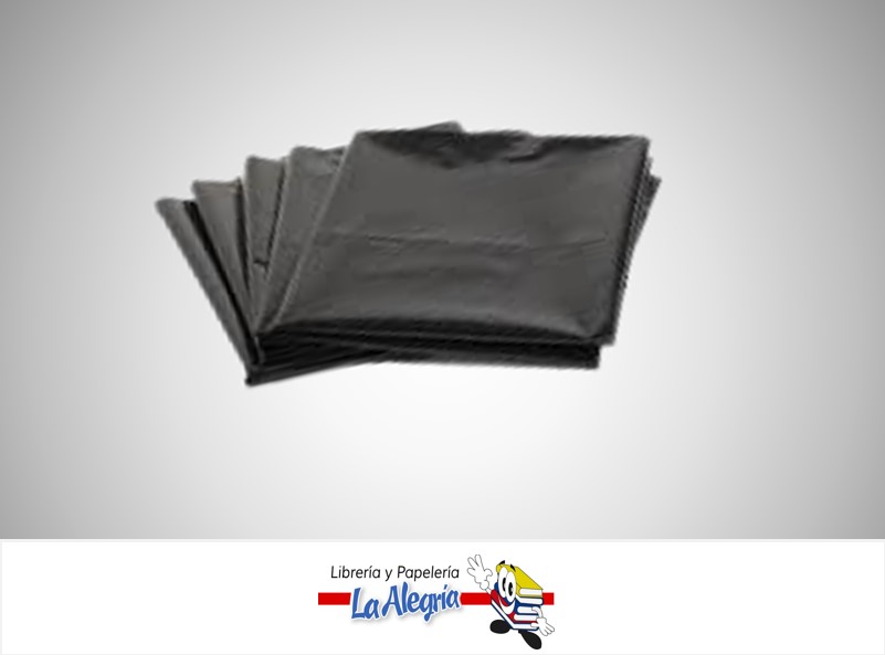 BOLSA PARA PAPELERA BASURA NEGRA 60LTS PLASTICA UND MARCA S/M