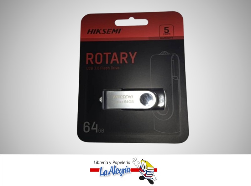 PENDRIVE 64GB USB FLASH 3.0 METAL NEGRO MARCA HIKSEMI