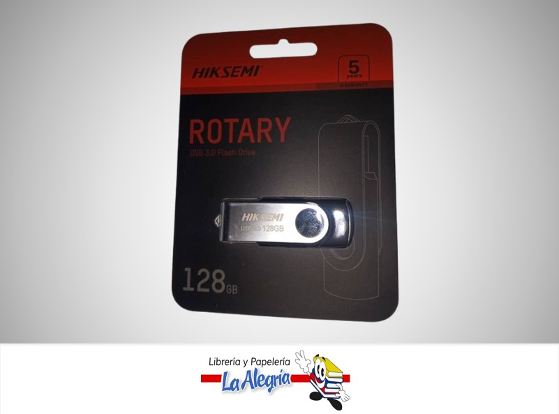 PENDRIVE 128GB USB FLASH 3.0 MARCA METAL NEGRO HIKSEMI