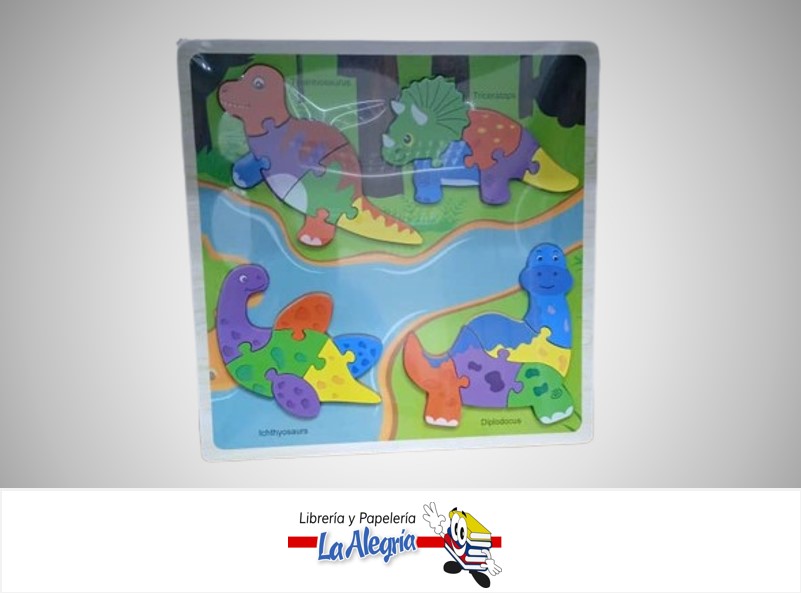 ROMPECABEZA 3D DINOSAURIOS MADERA 83549 MARCA STARMATE
