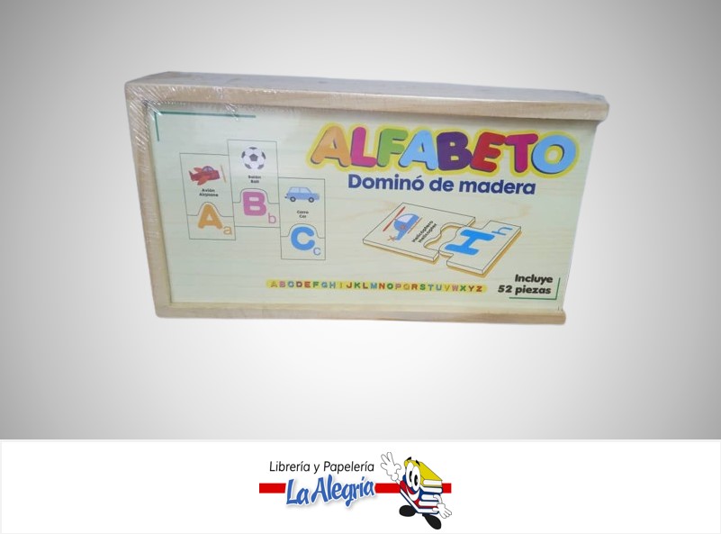 JUEGO DIDACTICO DOMINO DE MADERA ALFABETO 85267 MARCA STARMATE