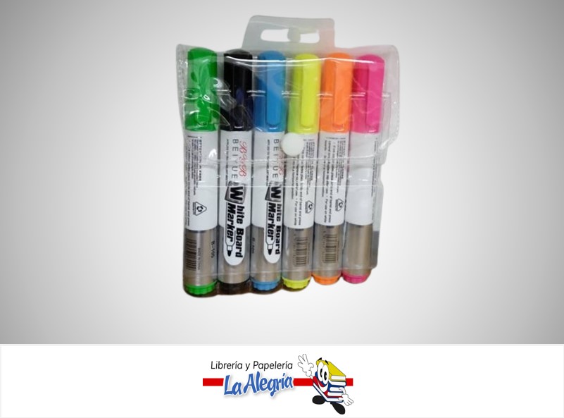 MARCADOR PIZARRA PAQ 6 COLORES 85819 MARCA