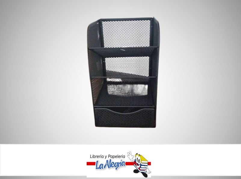 ORGANIZADOR DE ESCRITORIO MALLA METAL  28X10X19 CM  86782 MARCA STARMATE