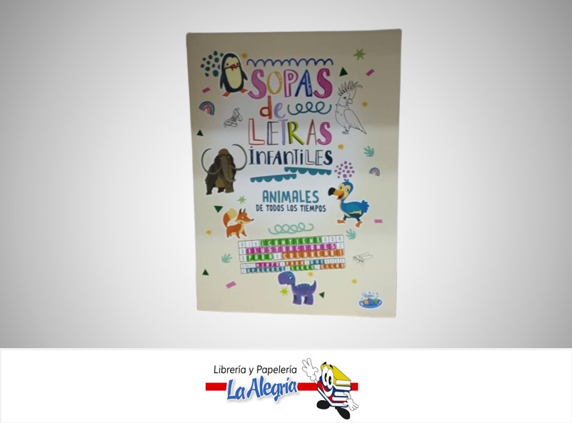 SOPA DE LETRAS PARA NIÑOS ANIMALES DE TODOS LOS TIEMPOS BK-312 MARCA BRAINY KIDS
