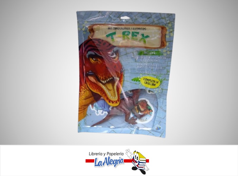 CUADERNO DE ACTIVIDADES MIS DINOSAURIOS FAVORITOS T-REX INCLUYE STICKERS Y JUGUETE DE DINOSAURIO BK-314 MARCA BRAINY KIDS