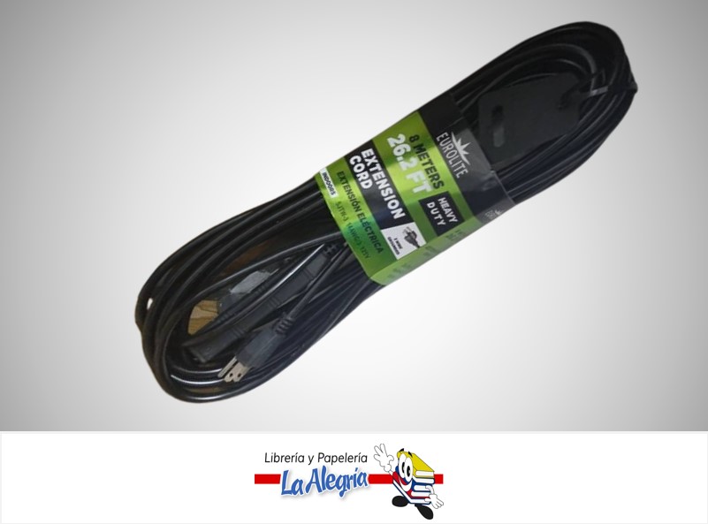 EXTENSION 3 TOMAS 125V 8 METROS EL-3087 MARCA EUROLITE