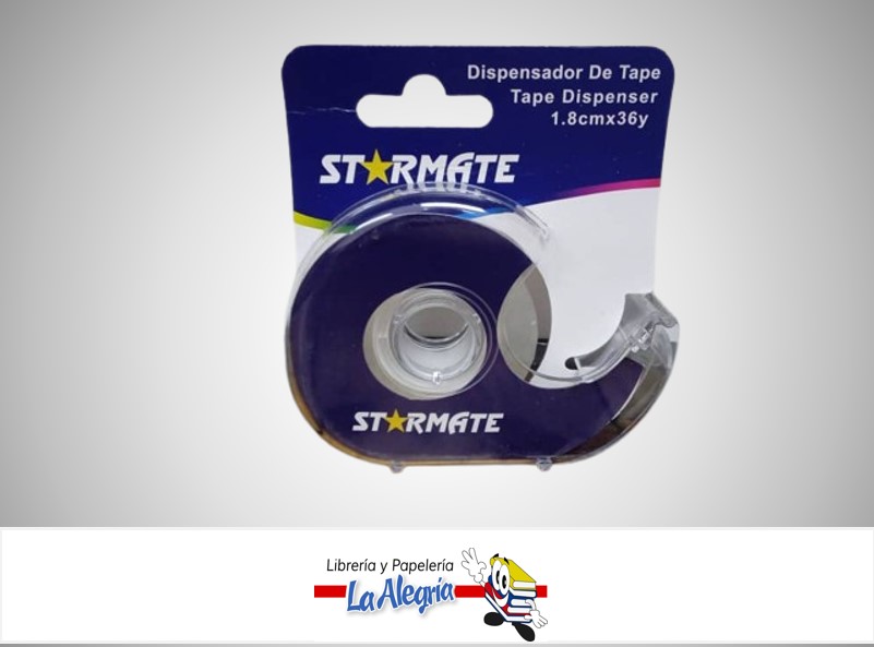 CINTA PLASTICA CON DISPENSADOR 1.8CMX2.4M MARCA STARMATE