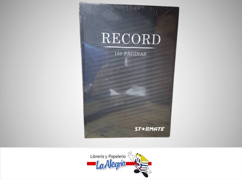 LIBRETA DE NOTAS NEGRA 27CM 150 HOJAS STR-3376 MARCA STARMATE