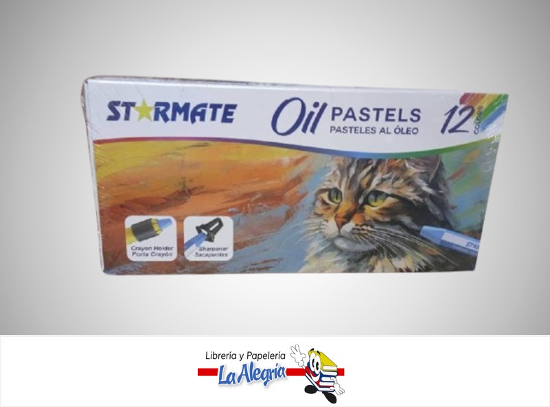 LAPICES DE COLORES OLEO PASTEL STR-4157 12 COLORES MARCA STARMATE