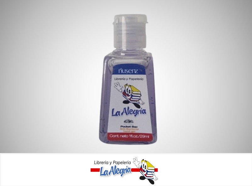 GEL ANTIBACTERIAL LA ALEGRIA 29 ML LAVANDA MARCA NUSENZ